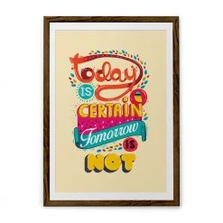 Chumbakdesign Decor & Living Today Is Certain Off White Wall Art