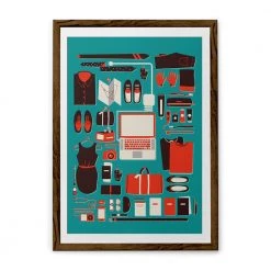 Chumbakdesign Travel Teal Wall Art Decor & Living
