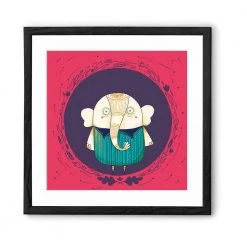 Chumbakdesign Decor & Living Circle Elephant Red Wall Art