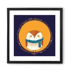 Chumbakdesign Circle Owl Orange Wall Art 18 Chumbakdesign Circle Owl Orange Wall Art