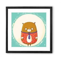 Chumbakdesign Decor & Living Circle Bear Blue Wall Art