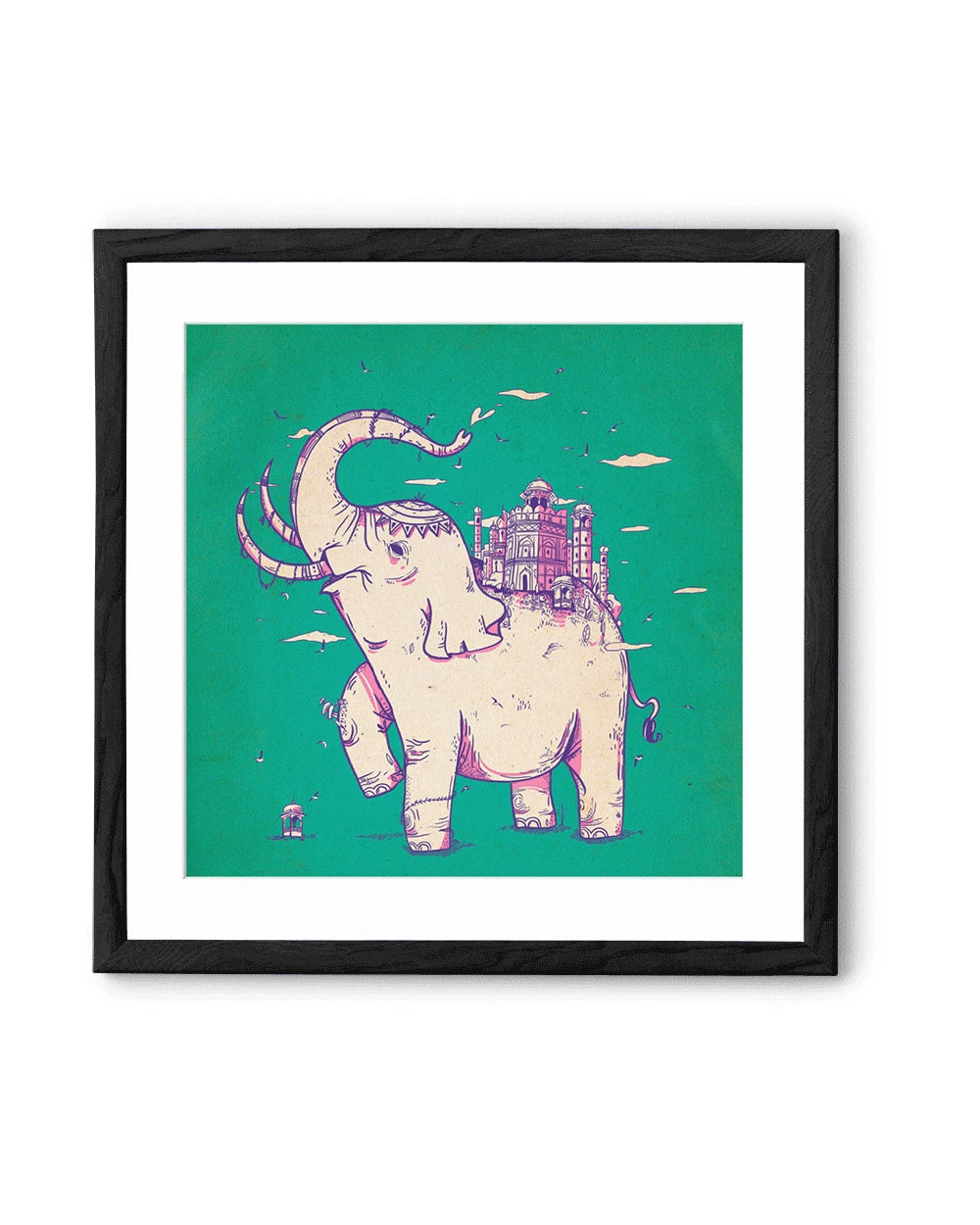 Chumbakdesign Decor & Living Elephant Monument Green Wall Art 10 Chumbakdesign Decor & Living Elephant Monument Green Wall Art