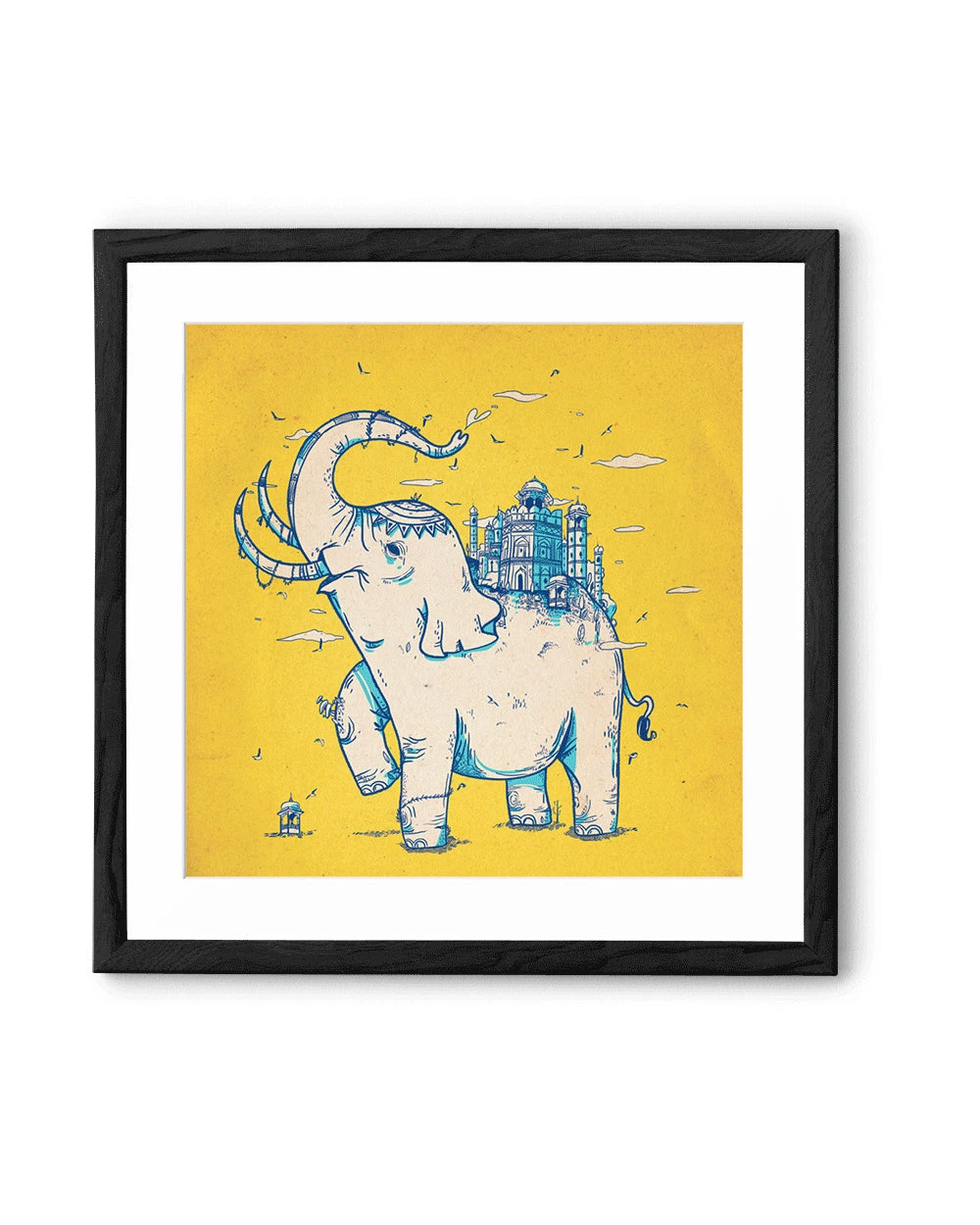 Chumbakdesign Elephant Monument Yellow Wall Art 10 Chumbakdesign Elephant Monument Yellow Wall Art