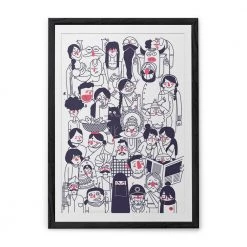 Chumbakdesign Decor & Living Faces Grey Wall Art