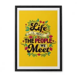 Chumbakdesign Life Yellow Wall Art Decor & Living