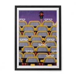 Chumbakdesign Decor & Living Rainy Taxi Wall Art