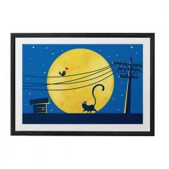 Chumbakdesign Rooftop Cat Wall Art