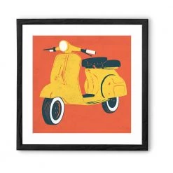Chumbakdesign Decor & Living Scooter Red Wall Art