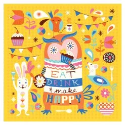 Chumbakdesign Make Happy Wall Art - Yellow Decor & Living