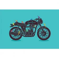 Chumbakdesign Cafe Racer Wall Art - Blue