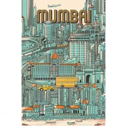 Chumbakdesign Decor & Living City Of Dreams Wall Art - Blue