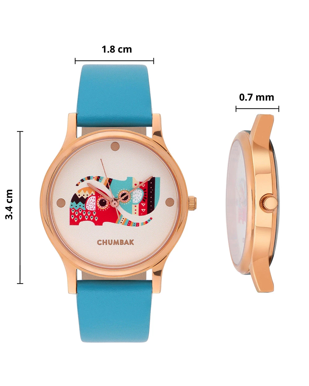 Chumbakdesign Watches & Jewellery TEAL By Chumbak Decorative Elephant Wrist Watch 10 Chumbakdesign Watches & Jewellery TEAL By Chumbak Decorative Elephant Wrist Watch