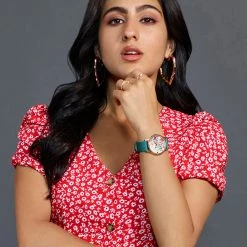 Chumbakdesign TEAL By Chumbak Floral Watercolours Watch ' Teal Watches & Jewellery