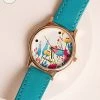 Chumbakdesign TEAL By Chumbak Floral Watercolours Watch ' Teal Watches & Jewellery
