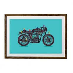 Chumbakdesign Cafe Racer Wall Art - Blue