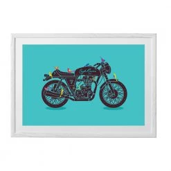 Chumbakdesign Cafe Racer Wall Art - Blue