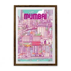 Chumbakdesign City Of Dreams Wall Art - Pink Decor & Living