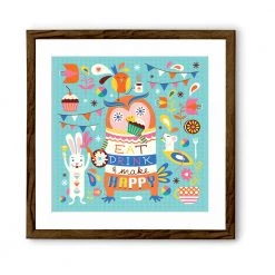 Chumbakdesign Decor & Living Make Happy Wall Art - Blue