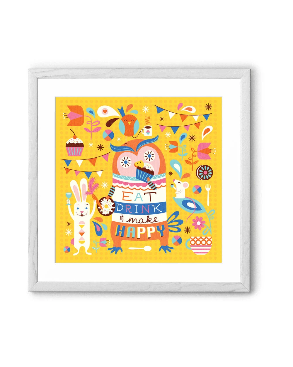 Chumbakdesign Make Happy Wall Art - Yellow Decor & Living 8 Chumbakdesign Make Happy Wall Art - Yellow Decor & Living