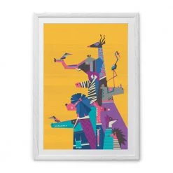 Chumbakdesign Origami Jungle Wall Art - Orange