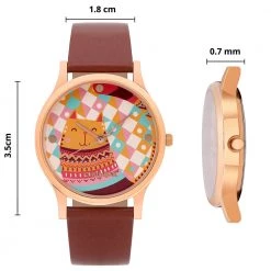 Chumbakdesign Watches & Jewellery TEAL By Chumbak Aztec Cats Wrist Watch