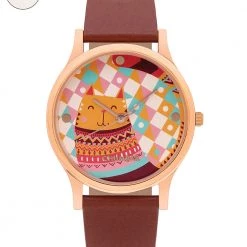 Chumbakdesign Watches & Jewellery TEAL By Chumbak Aztec Cats Wrist Watch