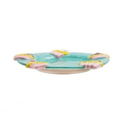 Chumbakdesign Dining & Kitchen Cupcake Factory Polka Dessert Plate - Teal