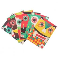 Chumbakdesign Happy Animals Greeting Card - Set Of 6 Souvenirs & Collectibles