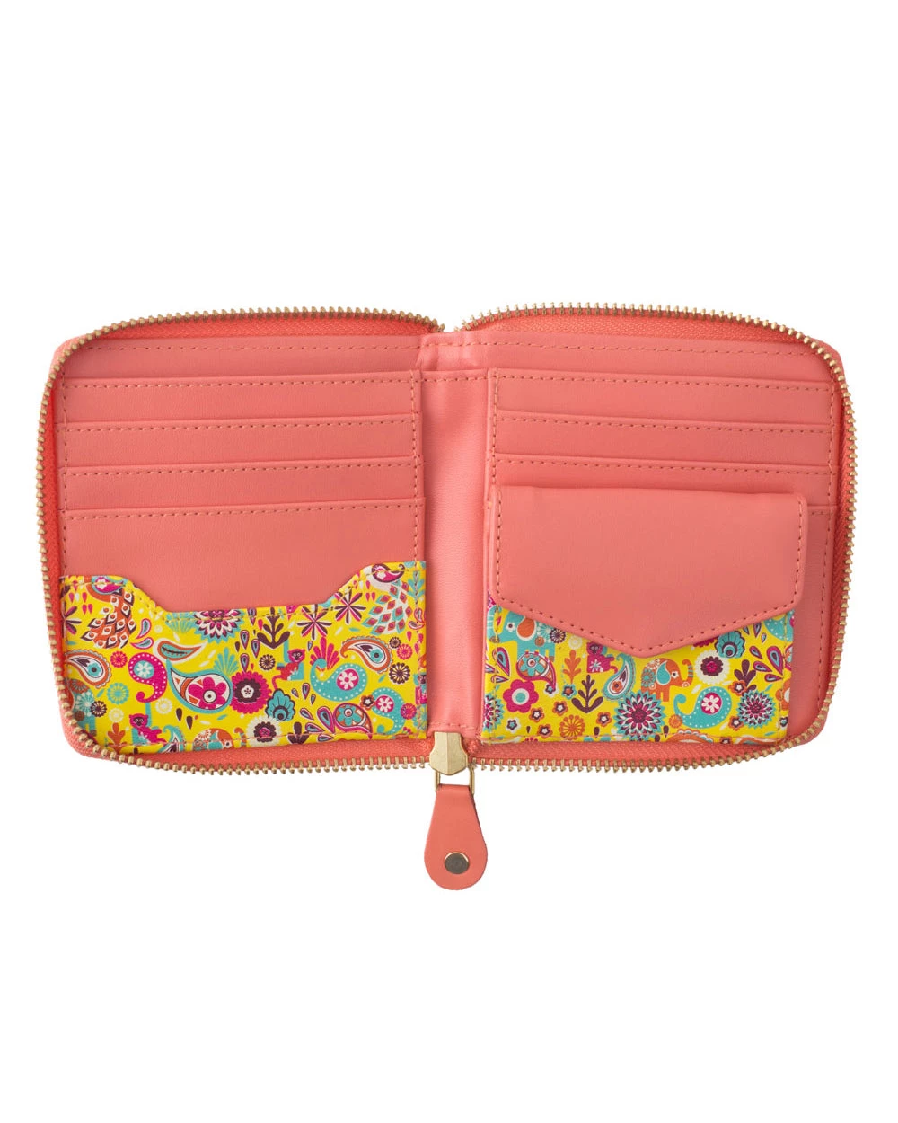 Chumbakdesign Paisley Party Pocket Wallet - Pink Bags & Accessories 4 Chumbakdesign Paisley Party Pocket Wallet - Pink Bags & Accessories