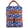 Chumbakdesign Flower Owl Printed Canvas Backpack 2 Chumbakdesign Flower Owl Printed Canvas Backpack