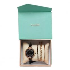 Chumbakdesign Classic Watch & Bracelet Set Black