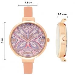 Chumbakdesign Watches & Jewellery Pixie Feathers Watch & Bracelet Set Baby Pink