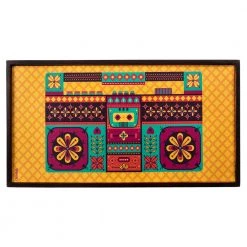 Chumbakdesign Floral Boombox Foldable Breakfast Table- Yellow Furniture & Storage