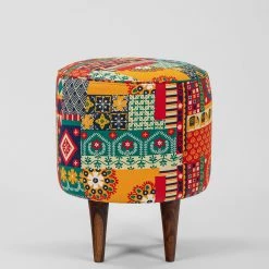 Chumbakdesign The French Pouffe - Floral Swirls Furniture & Storage