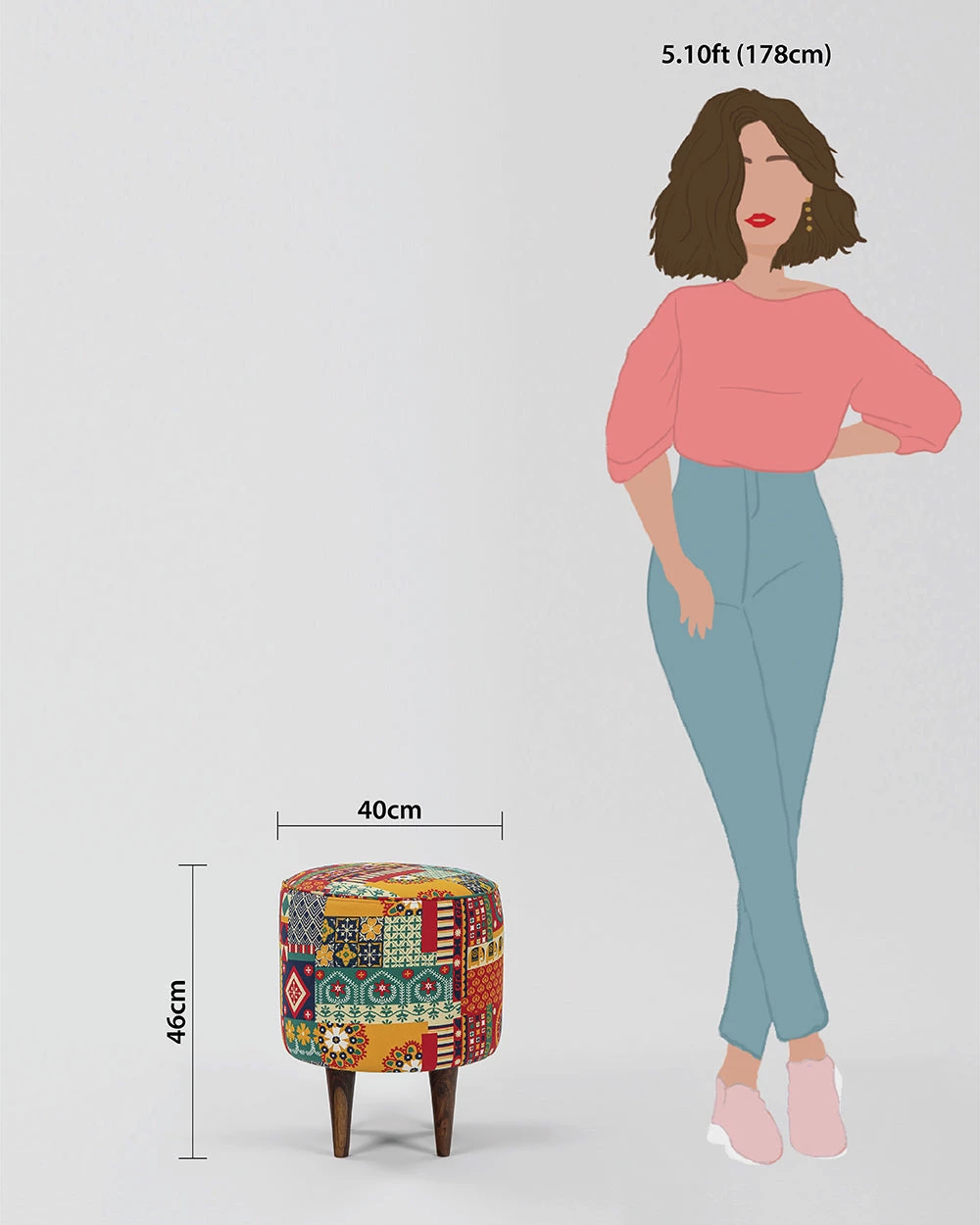 Chumbakdesign The French Pouffe - Printed 20 Chumbakdesign The French Pouffe - Printed