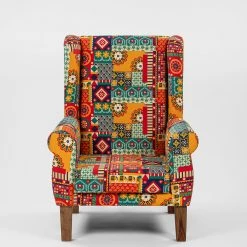 Chumbakdesign The Begum Wing Chair -Printed Furniture & Storage