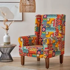 Chumbakdesign The Begum Wing Chair -Printed Furniture & Storage
