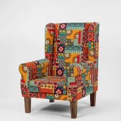 Chumbakdesign The Begum Wing Chair -Printed Furniture & Storage