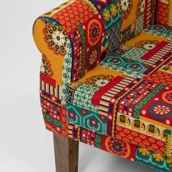 Chumbakdesign The Begum Wing Chair -Floral Swirls Furniture & Storage