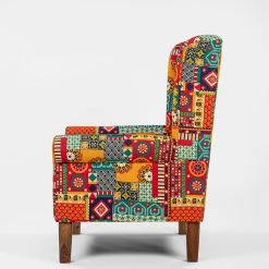 Chumbakdesign The Begum Wing Chair -Printed Furniture & Storage