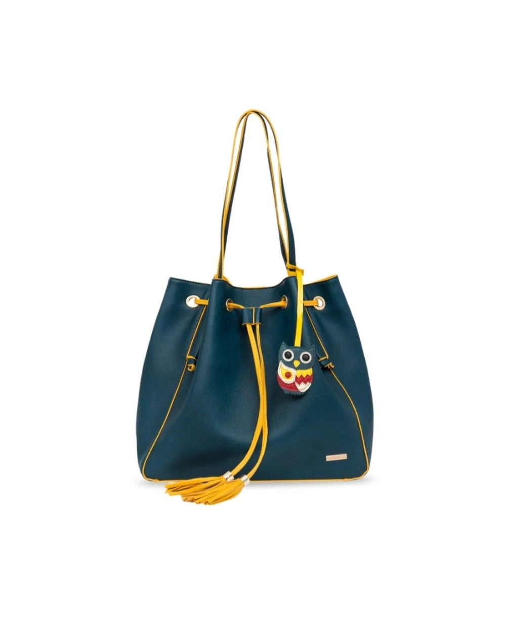 Chumbakdesign Bags & Accessories Teal Drawstring Tassel Tote Bag 3 Chumbakdesign Bags & Accessories Teal Drawstring Tassel Tote Bag