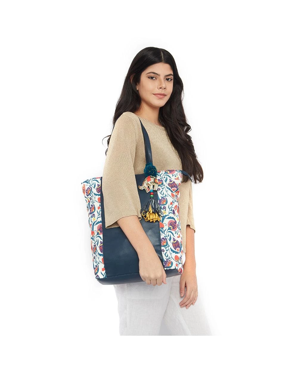 Chumbakdesign Bohemian Branches Tote Bag - Blue Bags & Accessories 9 Chumbakdesign Bohemian Branches Tote Bag - Blue Bags & Accessories