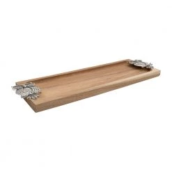 Chumbakdesign Wooden Rectangular Platter & Skewer Set - Owl