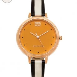 Chumbakdesign TEAL By Chumbak Monochrome Stripes Wrist Watch