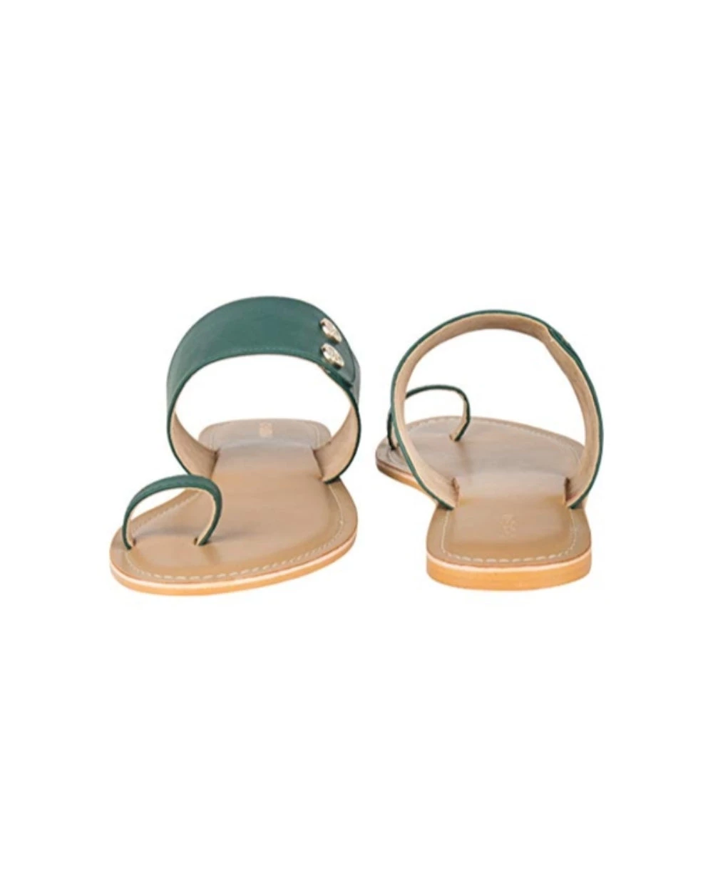 Chumbakdesign Buttoned Up Green Slider - 36 FootwearFootwear 4 Chumbakdesign Buttoned Up Green Slider - 36 FootwearFootwear