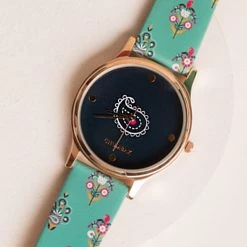 Chumbakdesign Watches & Jewellery TEAL By Chumbak Paisley Garden Wrist Watch