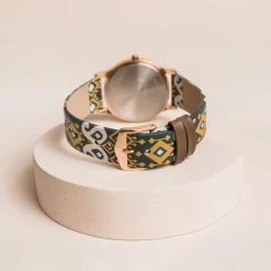 Chumbakdesign TEAL By Chumbak Paisley Elephant Wrist Watch - Dark Green