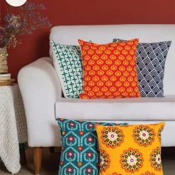 Chumbakdesign Bed & Furnishing Pattern Party Cushion Cover - Set Of 5