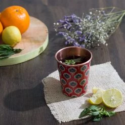 Chumbakdesign Indian Floral Copper Tumbler - Small