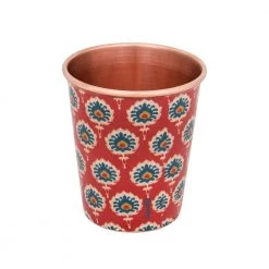 Chumbakdesign Indian Floral Copper Tumbler - Small